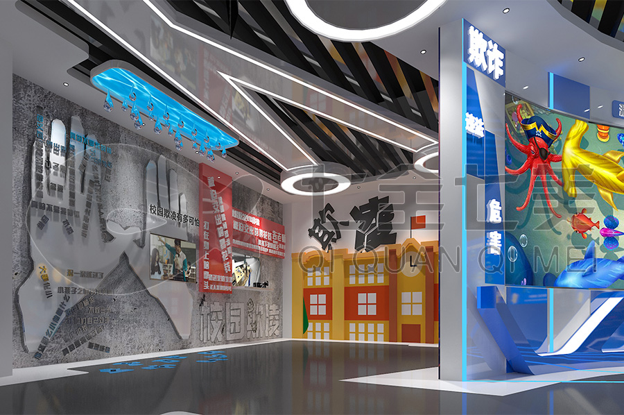 青海法治教育基地建設(shè)-法制科普教育展館方案設(shè)計-沉浸式法治展廳設(shè)備-學(xué)校法制教育展廳設(shè)計平面圖