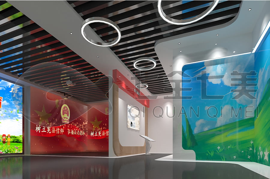 未成年法治教育基地，法制宣傳平臺(tái)產(chǎn)品，法院法制主題展廳設(shè)計(jì)平面圖